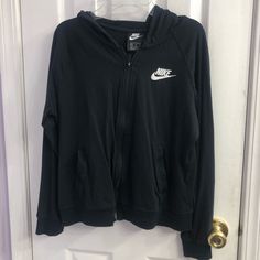 Nwot No Stains Kids Nike Hoodie Open To Trades Black Sweater With Drawstring Hood For Loungewear, Nike Black Hoodie For Winter, Black Hoodie Sweater For Loungewear, Nike Black Hooded Hoodie, Black Nike Hooded Hoodie, Basic Black Long Sleeve Hoodie, Black Long Sleeve Basic Hoodie, Nike Black Hoodie For Fall, Nike Black Sweatshirt With Drawstring Hood