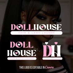 the dollhouse hair and lashes lounge advertises to promote their products for sale