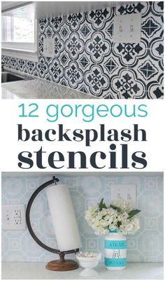 the back splash stencils are easy to use and can be used as wallpaper