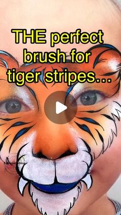 Amanda Careford on Instagram: "🙌Easy Tiger face paint Tutorial… one sponge, one brush, no onestroke…  🐯 Tigers have been one of the most popular face paint requests since Mary Quant created the first body colour crayons back in the 1960s.  🌈 Face painting has come a long way since then with some incredible artists, paints, brushes, techniques and other tools now at our disposal.   ❗️Top tip❗️IMO The best brush for tiger stripes and any thin thick thin technique is by far the @rosemarybrushes series 366, number 4 (although I use the number 2,6 and 8 a lot too!).   It’s also an amazing brush for dragon drops, double dip petals and beautiful floral flourishing effects. . . Thank you @Julieteve for recommending it all those years ago!! #easytigerface #tigerfacepaint #easyfacepainting #learn Face Painting Tiger Easy, Tiger Face Paint Easy, Face Painting Tiger, Tiger Face Paint, Face Paint Tutorial, The Number 2, Paint Tutorial, Face Painting Easy, Kids Face Paint