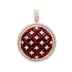 Item Code: 890978_white&#44 Diamond Pendant Sets Unique, Ruby Pendant Set, Designer Pendants, Ruby Diamond Pendant, Antique Emerald Ring, Diamond Circle Pendant, Diamond Pendants Designs, Circle Jewelry, Diamond Pendant Sets