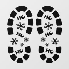 footprints with snowflakes and h2o symbols on white background royalty illustration