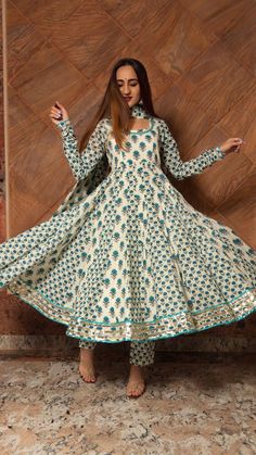 Paisely Cotton Kalidar Anarkali Set online in USA | Free Shipping , Easy Returns - Fledgling Wings Unstitched Bollywood Anarkali Set With Block Print, Full-length Anarkali Set With Resham Embroidery, Full Length Resham Embroidery Anarkali Set, Bollywood Style Block Print Dupatta, Bollywood Style Salwar Kameez With Block Print, Festival Semi-stitched Block Print Anarkali Set, Festivals Semi-stitched Block Print Anarkali Set, Semi-stitched Block Print Anarkali Set For Festivals, Traditional Semi-stitched Full-length Anarkali Set