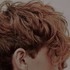 the back of a woman's head with short hair and wavy curls on top