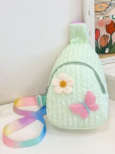 ATENCIÓN: PELIGRO DE ASFIXIA- piezas pequeñas, no apto para niños menores de 3 años.Nueva y linda mini bolsa de pecho y cintura para niños, de estilo versátil para el verano Verde Casual   poliamida Animal,Dibujos animados Bolsa bandolera   Kids Bags & Luggage, size features are:Bust: ,Length: ,Sleeve Length: Backpack Pattern, Ornament Ideas, Animal Cartoon, Waist Bags, Electronic Toys, Baby Games, Chest Bag, Kids Beachwear