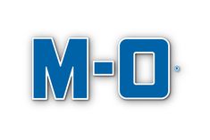 the o - m logo on a white background