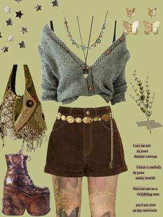 Fawn Inspired Outfits, Whimsigoth Outfit Board, Fariy Tail Aesthetic Outfits, Whimsigoth Style Outfits, 2000s Autumn Aesthetic Outfits, Casual Whimsical Outfits, Light Whimsigothic Outfits, Astrology Aesthetic Outfit, Woodland Aesthetic Outfit