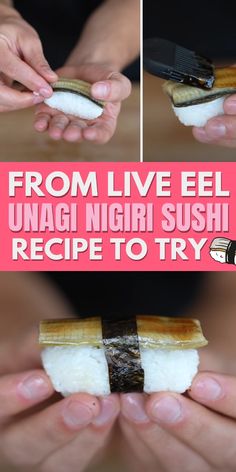 there are pictures of sushi being made in the same way as they are cooked