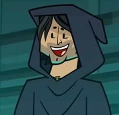 an animated image of a person wearing a hoodie with his mouth open and tongue out