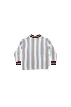 The Racer Knit is a thick sweater that marries cool colors in a vertical striped pattern with branded embroidery on the chest. The sweater fits oversized with a relaxed knit collar and V-neck. Thick knit Vertical strips in ivory, gray, and baby blue Burgundy knit collar and cuffs with lined trim Brand embroidery on chest Oversized fit 55% wool, 45% cotton All orders ship from our warehouse in Florida, USA Brand Embroidery, Thick Sweater, Cool Colors, Sweater Fits, Thick Sweaters, Oversize Knit, Florida Usa, Vertical Stripes, Knit Collar