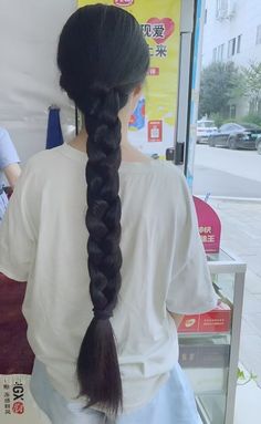 Long Smooth Black Hair, Thick Braided Hair, Long Hair Goals Aesthetic, Long Hair Manifestation, Thick Hair Aesthetic, Long Black Braids, Braided Black Hair, Thick Braids, Thick And Long Hair