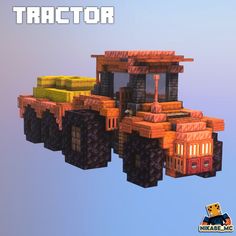 an image of a truck made out of lego blocks and bricks with the words tractor on it