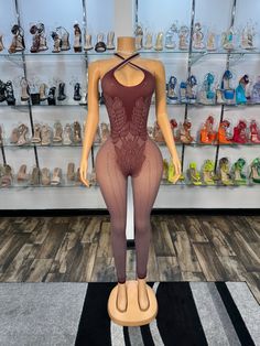 Seamless Jumper No Closure Model is wearing a small/medium Sleeveless Stretch Bodysuit For Fall, Stretch Sleeveless Bodysuit For Fall, Bling Heels, Orange Heels, Purple Heels, Yellow Heels, Green Heels, Brown Heels, Blue Heels