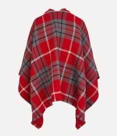 Tartan is a quintessential element of the house's heritage, embodying Vivienne's iconic punk approach. Our reversible poncho showcases an all-over tartan pattern on one side, with an enlarged orb jacquard on the reverse, allowing for versatile styling. This design recalls Vivienne's vision of launching tradition into the future. Red Vivienne Westwood, Men Trousers, Backpack Travel Bag, Into The Future, Socks And Tights, Knitwear Tops, Tartan Pattern, Sweatshirt Shirt, Bridal Couture