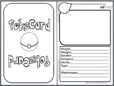 a pokemon card with the words pokecard and pikapops in black and white