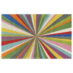 a multicolored rug with an abstract design