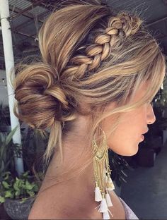 Hair Updos For Weddings Guest, Guest Hair, Braided Bun Hairstyles, Peinados Recogidos, Wedding Guest Hairstyles, Beautiful Braids, Edgy Hair