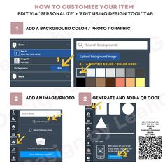 how to customize your item in adobe and photoshopped on the webpage