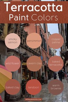 an advertisement for terracotta paint colors