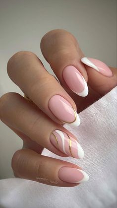 IG: @monika__nails Sophisticated Nails, Chrome Nail Art, Milky Nails, Elegant Nail Art, Glazed Donut, Girly Acrylic Nails, Casual Nails, Short Square Acrylic Nails, Popular Nails