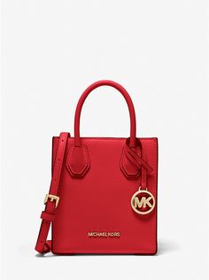 Mercer Extra-small Pebbled Leather Crossbody Bag | Michael Kors Pebbled Leather Crossbody Bag, Structured Top, Red Crossbody Bag, Michael Kors Mercer, Red Crossbody, Michael Kors Handbag, Coco Mademoiselle, Michael Kors Crossbody Bag, Michael Kors Crossbody