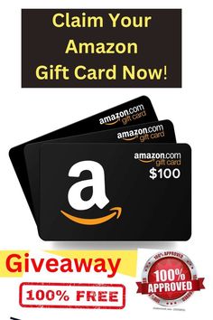 an amazon gift card with the words claim your amazon gift card now