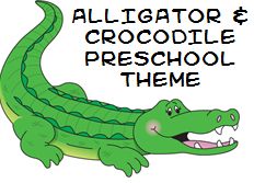 an alligator and crocodilele preschool theme with the words alligator and crocodilele preschool theme