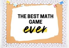 the best math game ever is written on a piece of paper with stars around it