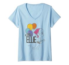 PRICES MAY VARY. Officially Licensed Disney Pixar Apparel 18PXUP00021A Lightweight, Classic fit, Double-needle sleeve and bottom hem Disney Balloons, Disney Pixar Up, Branded T Shirts, Disney Pixar, Pixar, V Neck T Shirt, Top Styles, Fashion Branding, Balloons