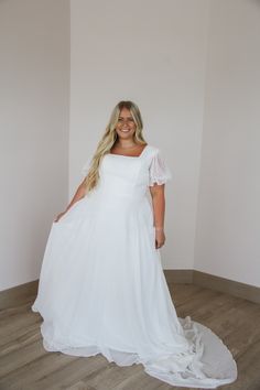 Sunstone by Bridal Closet - Wedding Dresses Square Neck Wedding Dress With Puffy Sleeves, Square Neck Puff Sleeve Wedding Dress, Wedding Dresses Square Neckline Modest, Square Neck Flutter Sleeve Wedding Dress, Square Neckline Wedding Dress Puff Sleeves, Square Neck Wedding Dress, Bridal Closet, A Line Bridal Gowns, Stone Collection