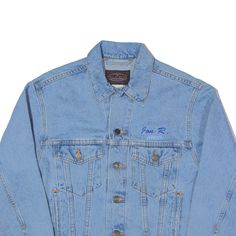 Item is in good used condition. >Size: S >Armpit To Armpit: 20" >Armpit To Cuff: 18" >Collar To Hem: 23" 90s Denim, Blue Denim Jacket, Denim Jacket, Cuff, Collar, Blue