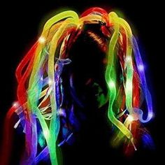 LED Light Up Noodle Headband Flashing Dreads Multicolor - Party Glowz Sci Fi Costume, Shutter Shades, Led Colors, Blacklight Party, Blue Shutters, Queen Of The Night, Glow Stick, Halloween Is Coming, Mood Ring