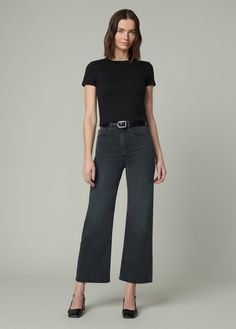 BLACK CAT Washed Black Flare Jeans For Workwear In Fall, High Waist Washed Black Flare Jeans, Washed Black Mid-rise Flare Jeans, Versatile Black Mid-rise Jeans, Mid-rise Washed Black Flare Jeans, Black High Rise Cropped Jeans For Fall, Black High Waist Relaxed Fit Cropped Jeans, High Rise Black Cropped Jeans For Fall, Modern Wide Leg Washed Black Jeans