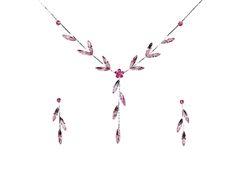 PRICES MAY VARY. Materials: Rhinestone Color: Pink, light pink Type: Necklace & Earrings set Alloy metal: Rhodium plated PENDANT: Dangling 2-5/8" X 3/8". Silver chain 16-1/2"--19-1/2" in length. EARRINGS: Dangling, pierced style(posts are made with sterling silver, safe for Sensitive Ears. If the posts bent Please adjust it straight back and that will be fine.) 1-3/4" long and 3/8" wide. Up for sale is this brilliant necklace and earrings with sparkling quality marquise rhinestone crystals. Elegant Pink Rhinestone Jewelry Set, Pink Crystal Jewelry Sets With Rhinestones, Pink Sparkling Stones Jewelry Set For Party, Pink Party Jewelry Sets With Sparkling Stones, Pink Rhinestone Jewelry Set For Party, Pink Crystal Rhinestone Necklace For Wedding, Pink Jewelry Sets With Sparkling Stones For Wedding, Pink Rhinestone Wedding Jewelry, Earrings Dangling