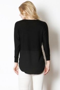 Shop Black Tops Sweaters Tunics and Shirts for Women under $20. Free Shipping over $30. Two Day Shipping USA. Low price black tops, hoodies, t-shirts, tanks, shirts and sweaters. Sizes Small Medium Large XL 1xl 2xl 3xl.  Order Online. Support MI Small Business. Store Sweatshirts, Womens Black Shirt, Asymmetric Sweater, Mom And Me Shirts, Tunic Tops For Leggings, Sweater Details, Womens Black Sweater, Shirts Plus Size, Black Long Sleeve Sweater