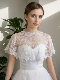 Multicolor  Collar  Encaje   Embellished  Primavera/Verano/Otoño Spaghetti Strap Wedding Dress Lace, Wedding Party Photography, Wedding Vest, Spaghetti Strap Wedding Dress, Lace Trim Shorts, Lace Shawl, Medieval Fashion, Elegant Dresses Long, Wedding Event