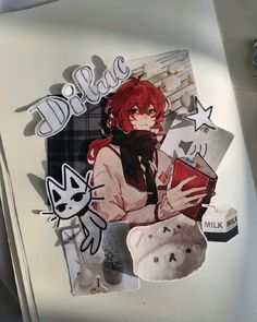 diluc genshin impact anime journal spread Genshin Impact Crafts, Genshin Journal, Diluc Genshin Impact, Genshin Impact Anime, Homemade Journal, Anime Journal, Bulletin Journal Ideas, Journal Aesthetic, Bullet Journal Spread