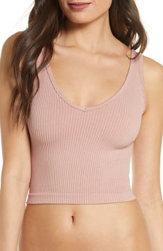 Lounge or layer in this oh-so versatile ribbed crop top that looks (and feels) great wherever you go. Style Name:Free People Intimately Fp Solid Rib Brami Crop Top. Style Number: 5451400. Yoga Crop Tops, Free People Tank Top, Workout Crop Top, Ribbed Crop Top, Navy Fashion, Womens Bras, Cami Tanks, Cropped Tank Top, Crop Tank