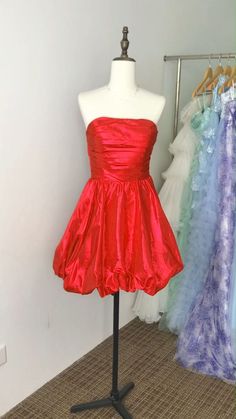 Cute Red A-Line Short Cocktail Dress