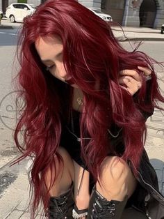 Cherry Red Hair Goals: The Ultimate Inspiration Guide Wine Hair Color, Cherry Red Hair, Wine Red Hair, Wine Hair, Red Hair Inspo, Cherry Hair, Dyed Red Hair, Dark Red Hair, Dyed Hair Inspiration