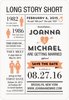 the wedding info sheet for long story short