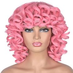 Soft Women Retro Cosplay Wig Short Curly Wigs Halloween Wigs Afro Kinky Wigs Short Hair Afro, Afro Curly Wig, Curly Wig With Bangs, Short Afro, Hair Afro, Halloween Wigs, Short Curly Wigs, Natural Wigs, Wig With Bangs