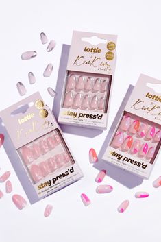 Lottie brings you… #LOTTIEXKIMKIMNAILS a fresh and trending collection, including 3 original designs by the queen herself KimKim! Apply with the included vegan glue or super sticky adhesive stickers for best long lasting (up to 7 days) results! Perfect for a cute, time saving and wallet saving mani! #lottielondon #lottienail #nail #pressonnails #nailinspo #nails Lottie London, Trending Products, Time Saving, All Things Beauty, Beauty Make Up, The Queen