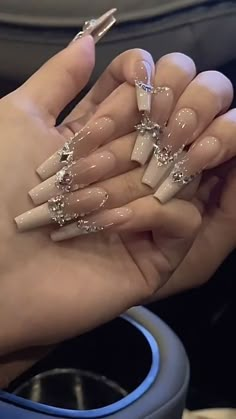 Nail Designs Bling, Wow Nails, Stylish Nails Designs, Long Acrylic Nails Coffin, Pretty Gel Nails