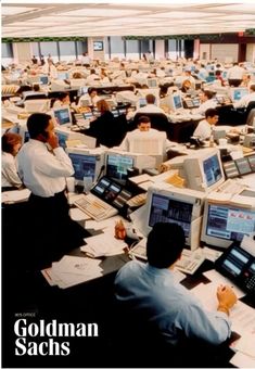 an office filled with people working on computers