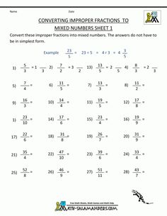 the worksheet for adding fraction to mixed numbers