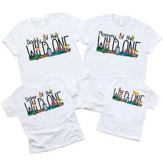 PRICES MAY VARY. Family Of The Wild One Shirt - The cute matching shirt for your vacation trip makes your day unforgettable. This shirt is a special gift, it makes your family or crew photo become more meaningful, a milestone of your story, reminds them about the journey that you enjoyed together, and you can be sure to put a smile on their face. Awesome Designs - Make a statement with our unique T-shirts by setting yourself apart from the crowd. These eye-catching designs offer a delightful acc Wild One Shirt, The Wild One, Holiday Trip, Family Birthday, Jungle Animal, Awesome Designs, Matching Tees, Cool Graphic Tees, Family Birthdays