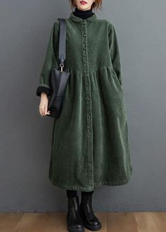 French blackish green corduroy coats Inspiration thick Cinched women coats ( Limited Stock) - SooLinen Casual Coats For Women, Куклы American Girl, Corduroy Top, Corduroy Coat, Women Coats, Green Corduroy, Casual Coat, Blue Jacket, Trench Coats