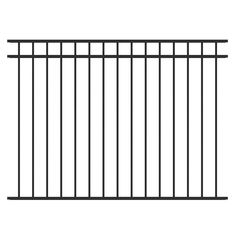 a black and white image of a fence with bars on it, against a white background