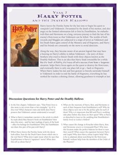 harry potter and the deathly hallows book with an image of hermion